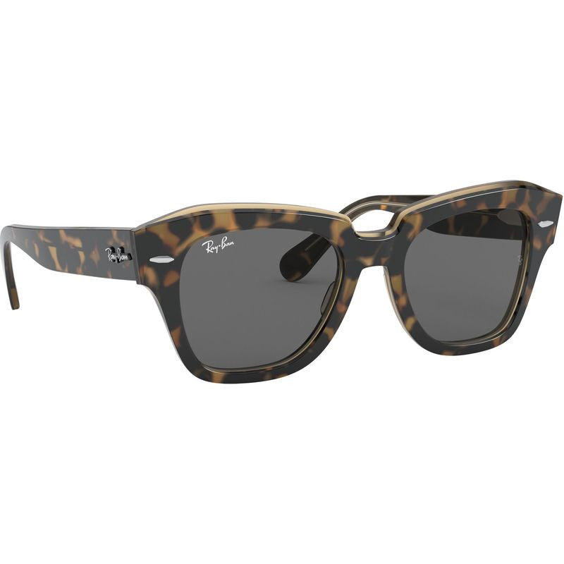 State Street RB2186, Havana and Transparent Brown/Dark Grey Glass Lenses 49 Eye Size