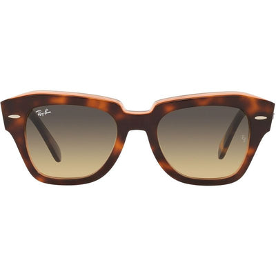 State Street RB2186, Havana on Transparent Pink/Brown Blue Gradient Glass Lenses 52 Eye Size