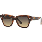 State Street RB2186, Havana on Transparent Pink/Brown Blue Gradient Glass Lenses 52 Eye Size