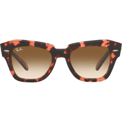 State Street RB2186, Pink Havana/Brown Gradient Glass Lenses 49 Eye Size