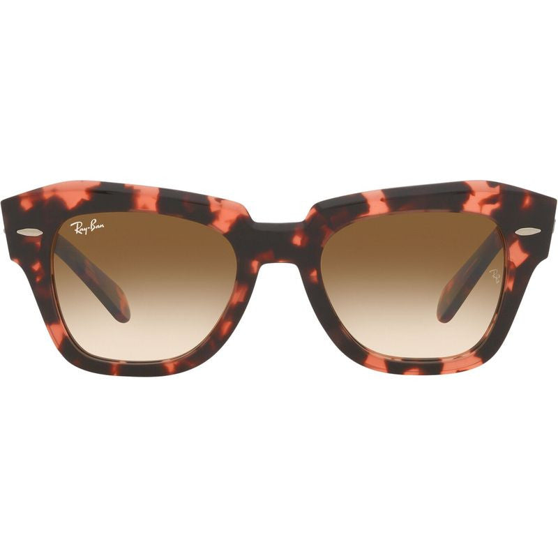 State Street RB2186, Pink Havana/Brown Gradient Glass Lenses 52 Eye Size