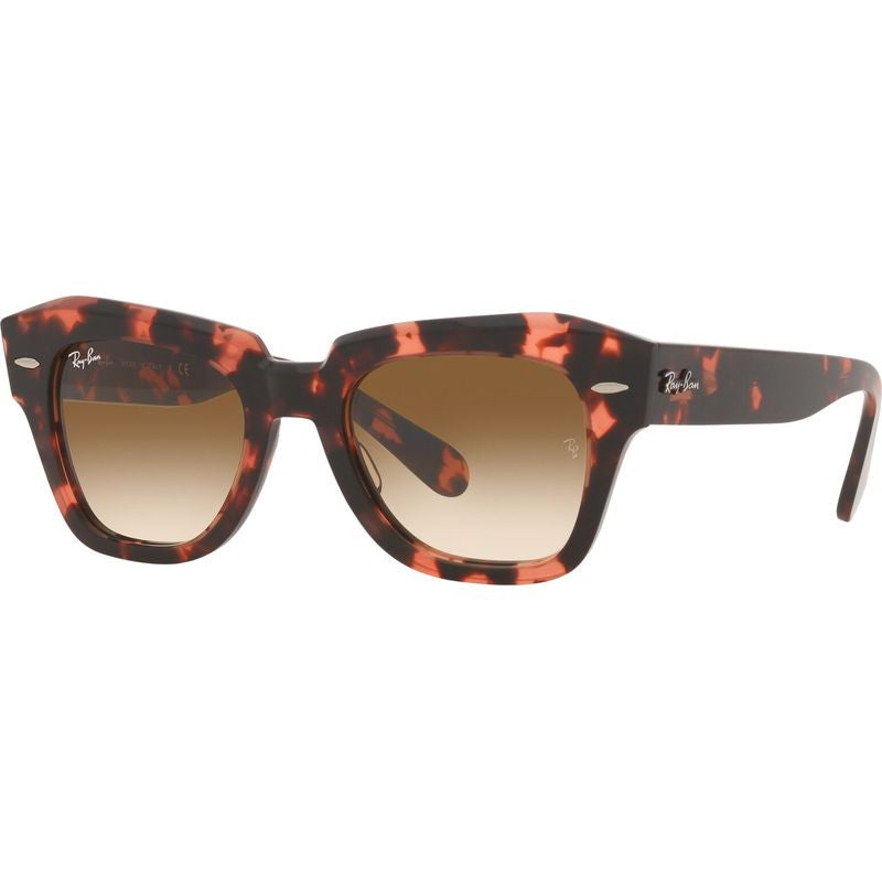 State Street RB2186, Pink Havana/Brown Gradient Glass Lenses 49 Eye Size