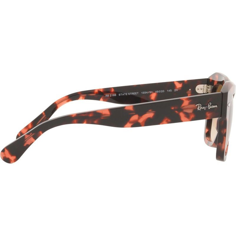 State Street RB2186, Pink Havana/Brown Gradient Glass Lenses 52 Eye Size