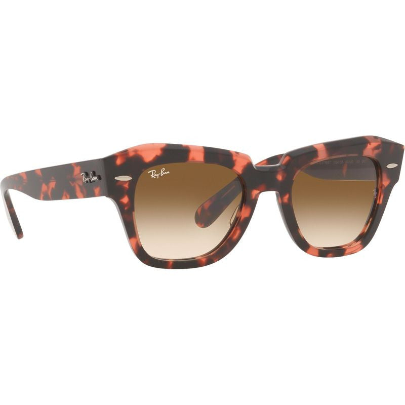 State Street RB2186, Pink Havana/Brown Gradient Glass Lenses 49 Eye Size