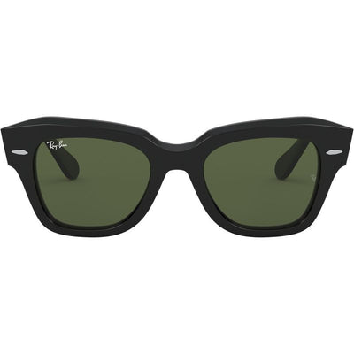 State Street RB2186, Black/Green Glass Lenses 52 Eye Size