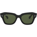 State Street RB2186, Black/Green Glass Lenses 49 Eye Size