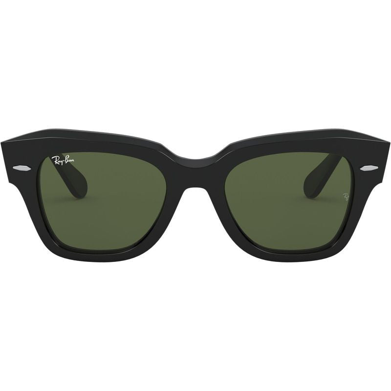 State Street RB2186, Black/Green Glass Lenses 49 Eye Size