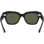State Street RB2186, Black/Green Glass Lenses 49 Eye Size