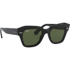 State Street RB2186, Black/Green Glass Lenses 52 Eye Size
