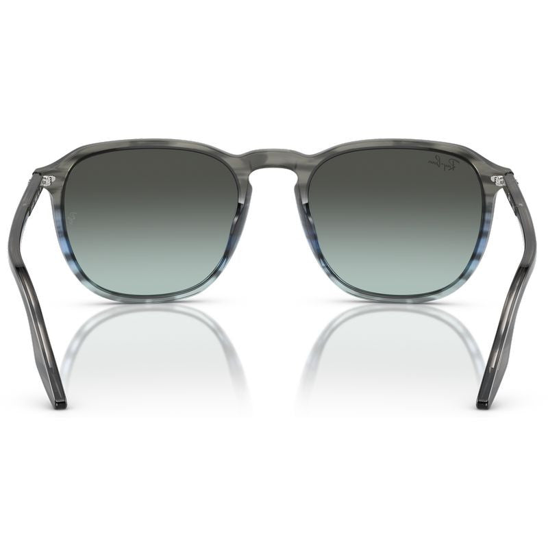 RB2203, Striped Grey and Blue/Blue Vintage Glass Lenses 55 Eye Size