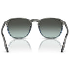 RB2203, Striped Grey and Blue/Blue Vintage Glass Lenses 55 Eye Size