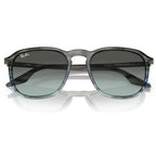RB2203, Striped Grey and Blue/Blue Vintage Glass Lenses 55 Eye Size