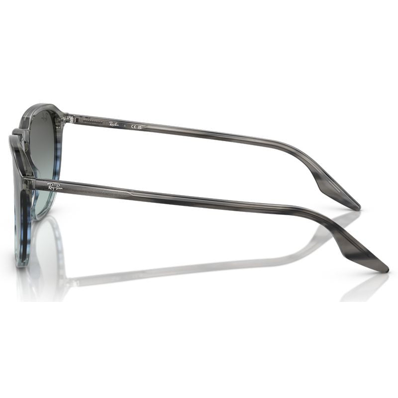 RB2203, Striped Grey and Blue/Blue Vintage Glass Lenses 55 Eye Size