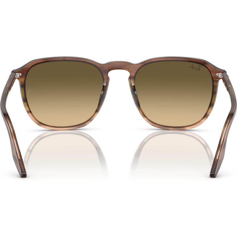 RB2203, Striped Brown and Green/Vintage Brown Glass Lenses 52 Eye Size