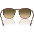 RB2203, Striped Brown and Green/Vintage Brown Glass Lenses 52 Eye Size