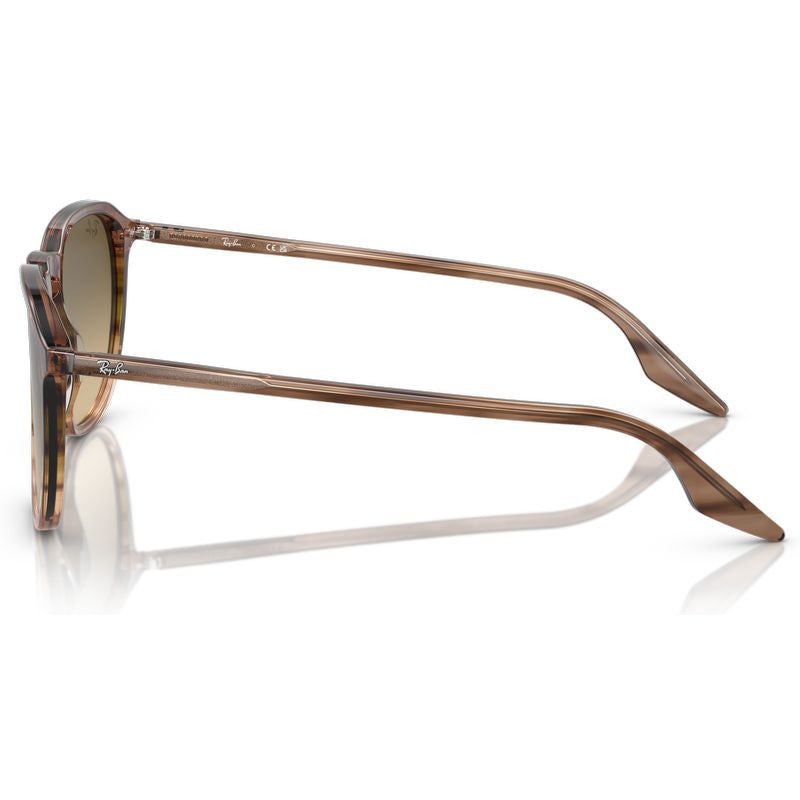 RB2203, Striped Brown and Green/Vintage Brown Glass Lenses 52 Eye Size