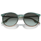 RB2204, Striped Blue and Green/Vintage Blue Glass Lenses 54 Eye Size