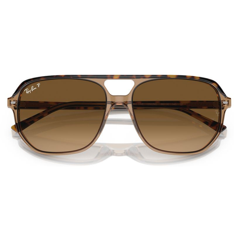 Bill One RB2205, Havana on Transparent Brown/Brown Gradient Polarised Glass Lenses 60 Eye Size