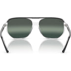 Bill One RB2205, Black on Transparent/Silver and Blue Gradient Mirror Polarised Glass Lenses