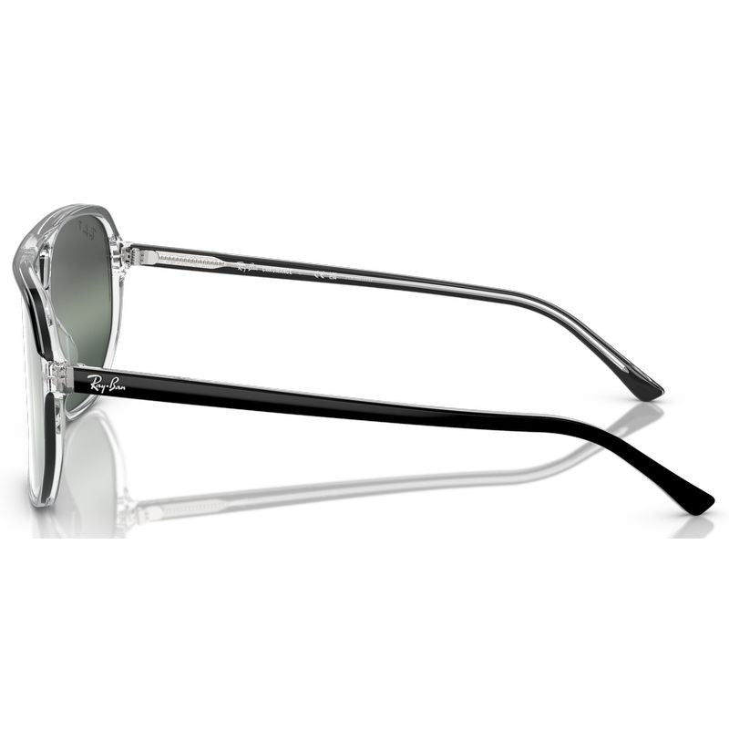 Bill One RB2205, Black on Transparent/Silver and Blue Gradient Mirror Polarised Glass Lenses