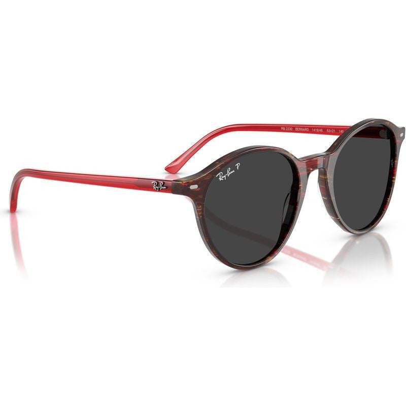 Bernard RB2230, Transparent Shade Fantasy Red/Black Glass Polarised Lenses 53 Eye Size