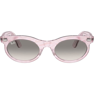Wayfarer Oval RB2242, Photochromic Purple Waves/Grey Clear Gradient Glass Lenses 53 Eye Size