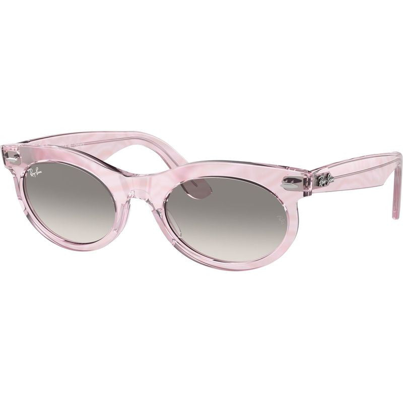 Wayfarer Oval RB2242, Photochromic Purple Waves/Grey Clear Gradient Glass Lenses 53 Eye Size