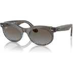 Wayfarer Oval RB2242, Photochromic Azure Waves/Blue Brown Gradient Glass Lenses 53 Eye Size