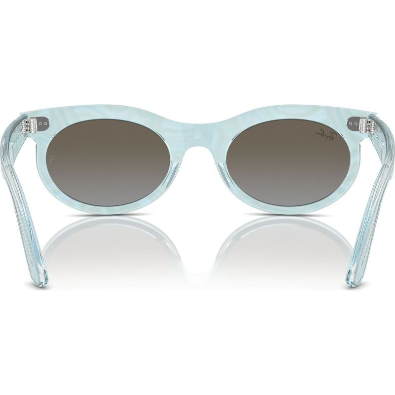 Wayfarer Oval RB2242, Photochromic Azure Waves/Blue Brown Gradient Glass Lenses 53 Eye Size