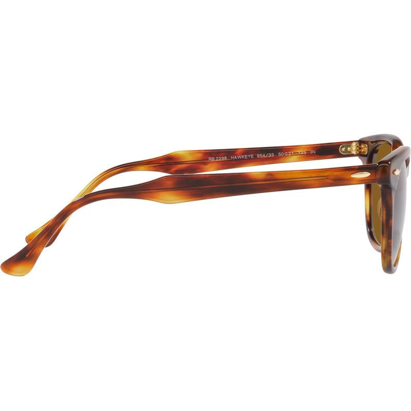 Hawkeye RB2298, Striped Havana/Brown Gradient Glass Lenses 52 Eye Size