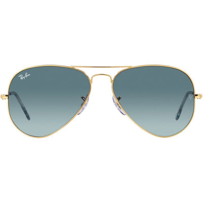 Aviator Classic RB3025, Gold/Blue Gradient Glass Lenses 58 Eye Size