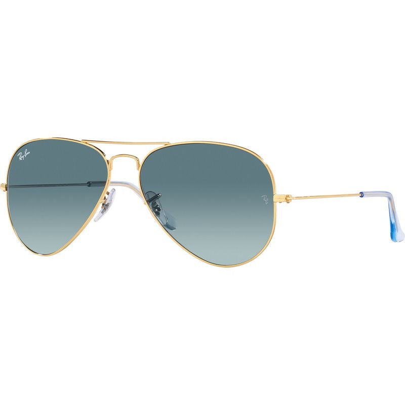 Aviator Classic RB3025, Gold/Blue Gradient Glass Lenses 58 Eye Size