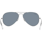 Aviator Classic RB3025, Silver/Blue Glass Polarised Lenses 58 Eye Size