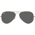 Aviator Classic RB3025, Rose Gold/Dark Grey Glass Lenses 58 Eye Size
