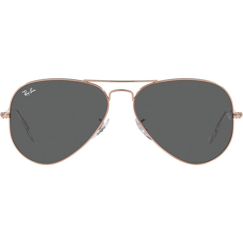 Aviator Classic RB3025, Rose Gold/Dark Grey Glass Lenses 58 Eye Size