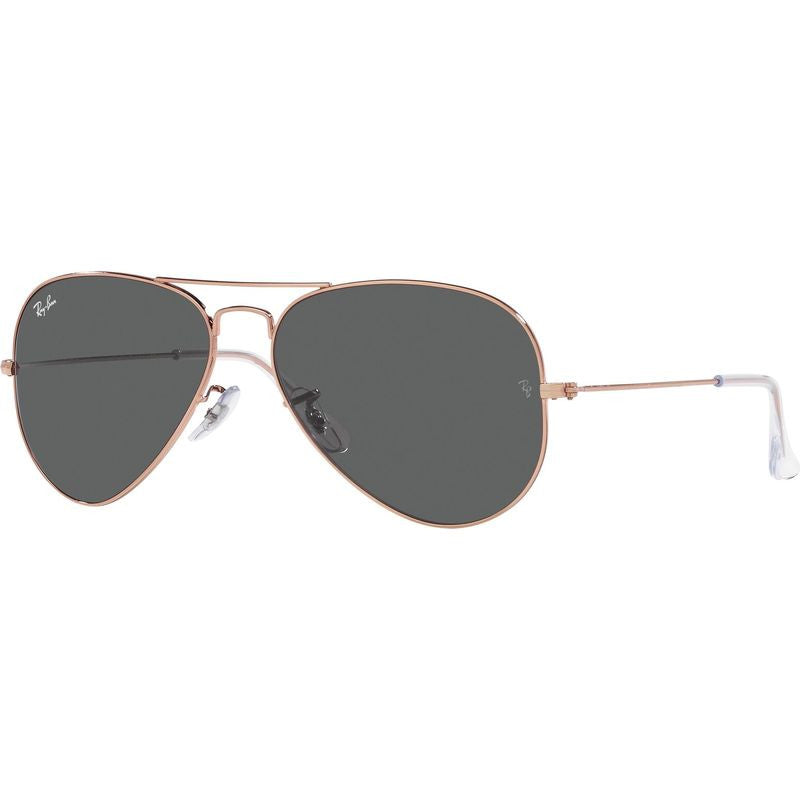 Aviator Classic RB3025, Rose Gold/Dark Grey Glass Lenses 58 Eye Size