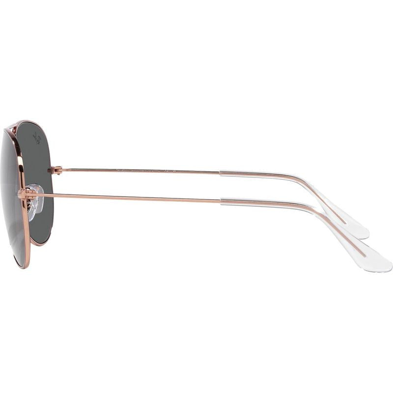 Aviator Classic RB3025, Rose Gold/Dark Grey Glass Lenses 58 Eye Size