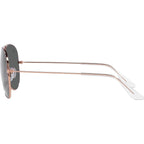Aviator Classic RB3025, Rose Gold/Dark Grey Glass Lenses 58 Eye Size
