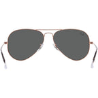 Aviator Classic RB3025, Rose Gold/Dark Grey Glass Lenses 58 Eye Size