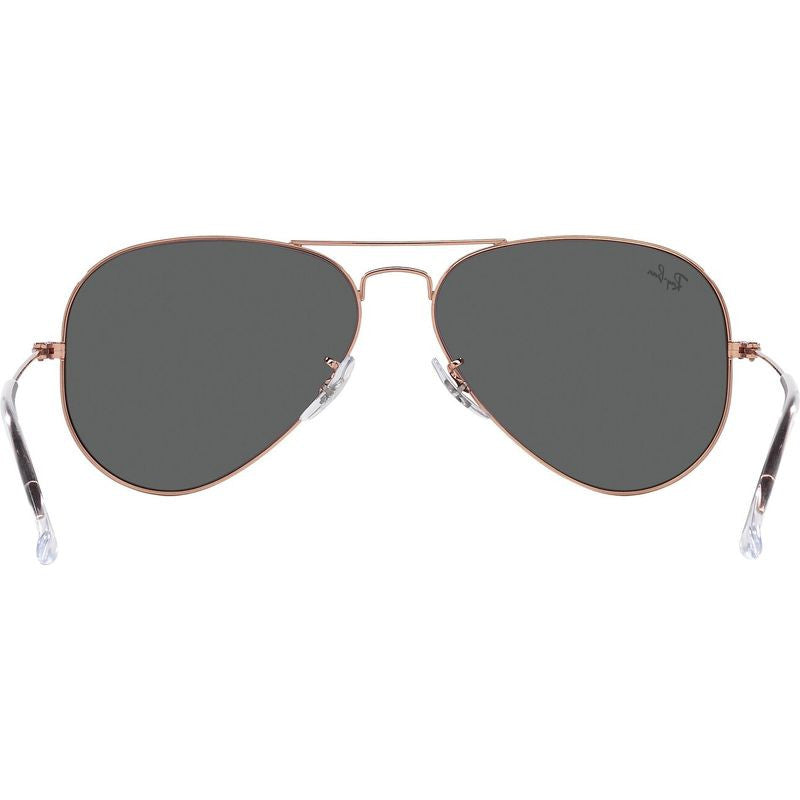 Aviator Classic RB3025, Rose Gold/Dark Grey Glass Lenses 58 Eye Size