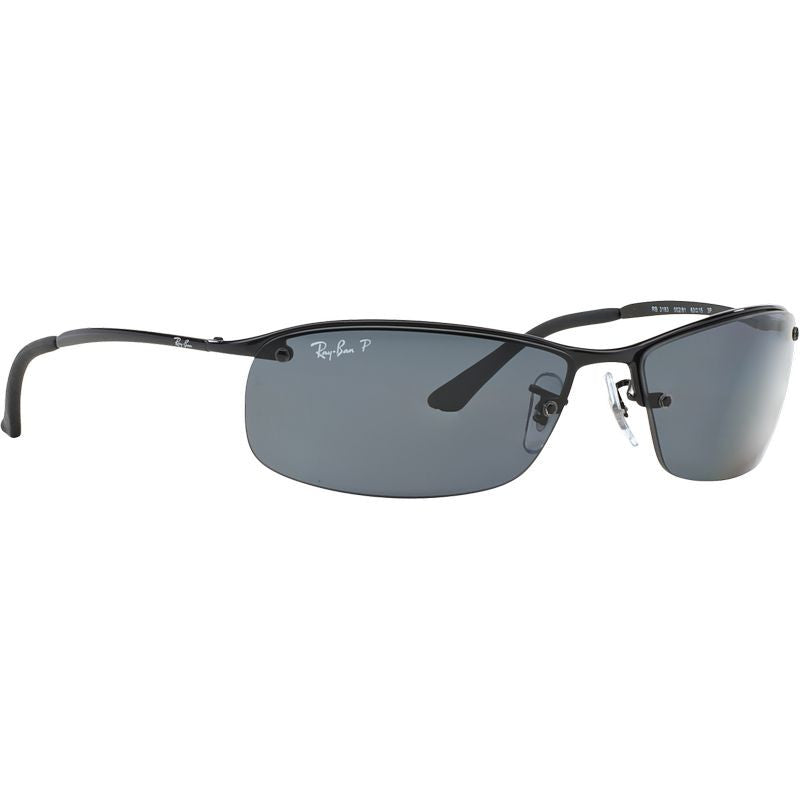 Top Bar RB3183, Black/Grey Polarised Lenses