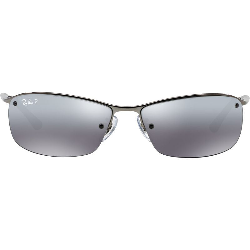 Top Bar RB3183, Gunmetal/Silver Mirror Polarised Lenses
