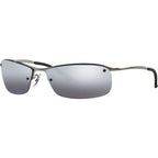 Top Bar RB3183, Gunmetal/Silver Mirror Polarised Lenses