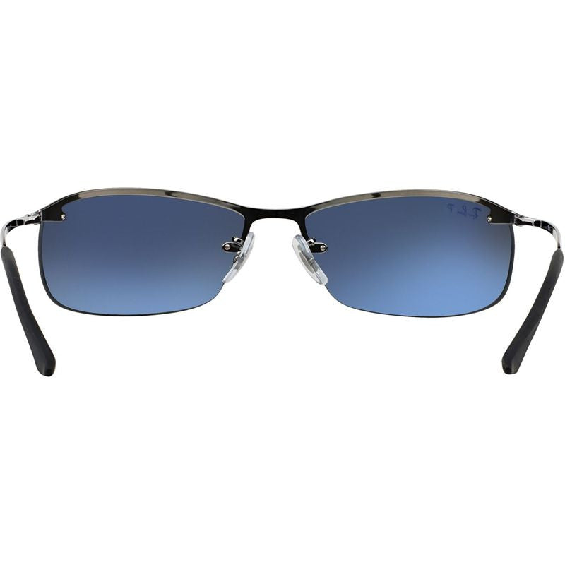 Top Bar RB3183, Gunmetal/Silver Mirror Polarised Lenses