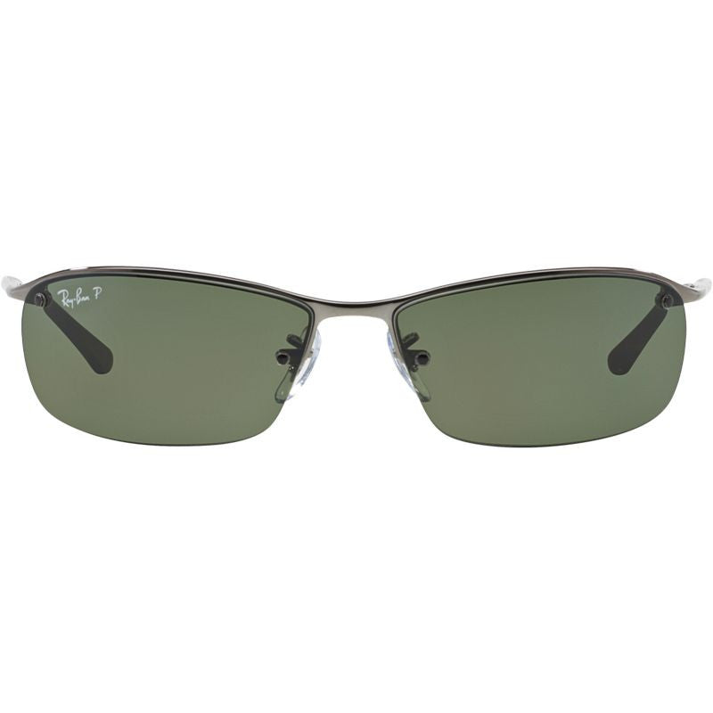 Top Bar RB3183, Gunmetal/Green Polarised Lenses