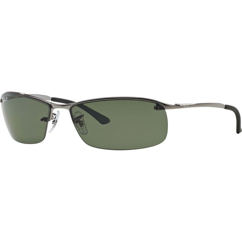 Top Bar RB3183, Gunmetal/Green Polarised Lenses