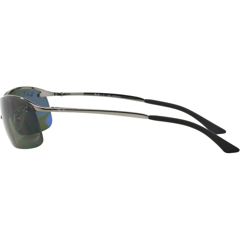 Top Bar RB3183, Gunmetal/Green Polarised Lenses