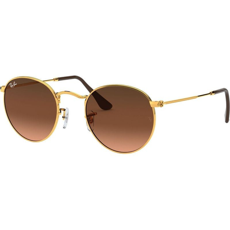 Round Metal RB3447, Light Bronze/Pink Brown Gradient Glass Lenses 50 Eye Size