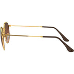 Round Metal RB3447, Light Bronze/Pink Brown Gradient Glass Lenses 50 Eye Size