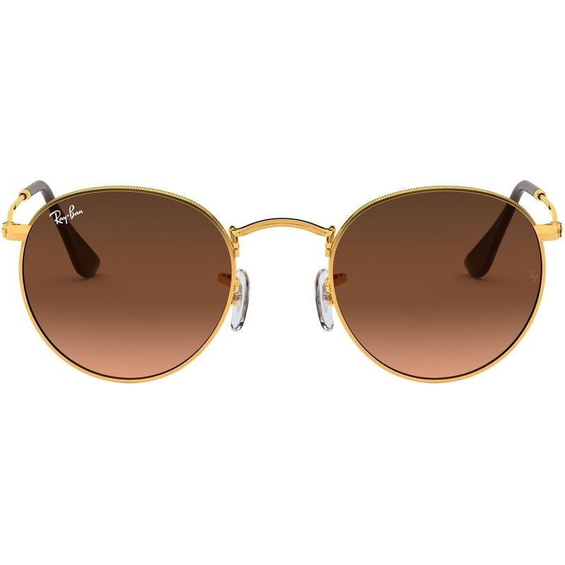 Round Metal RB3447, Light Bronze/Pink Brown Gradient Glass Lenses 50 Eye Size
